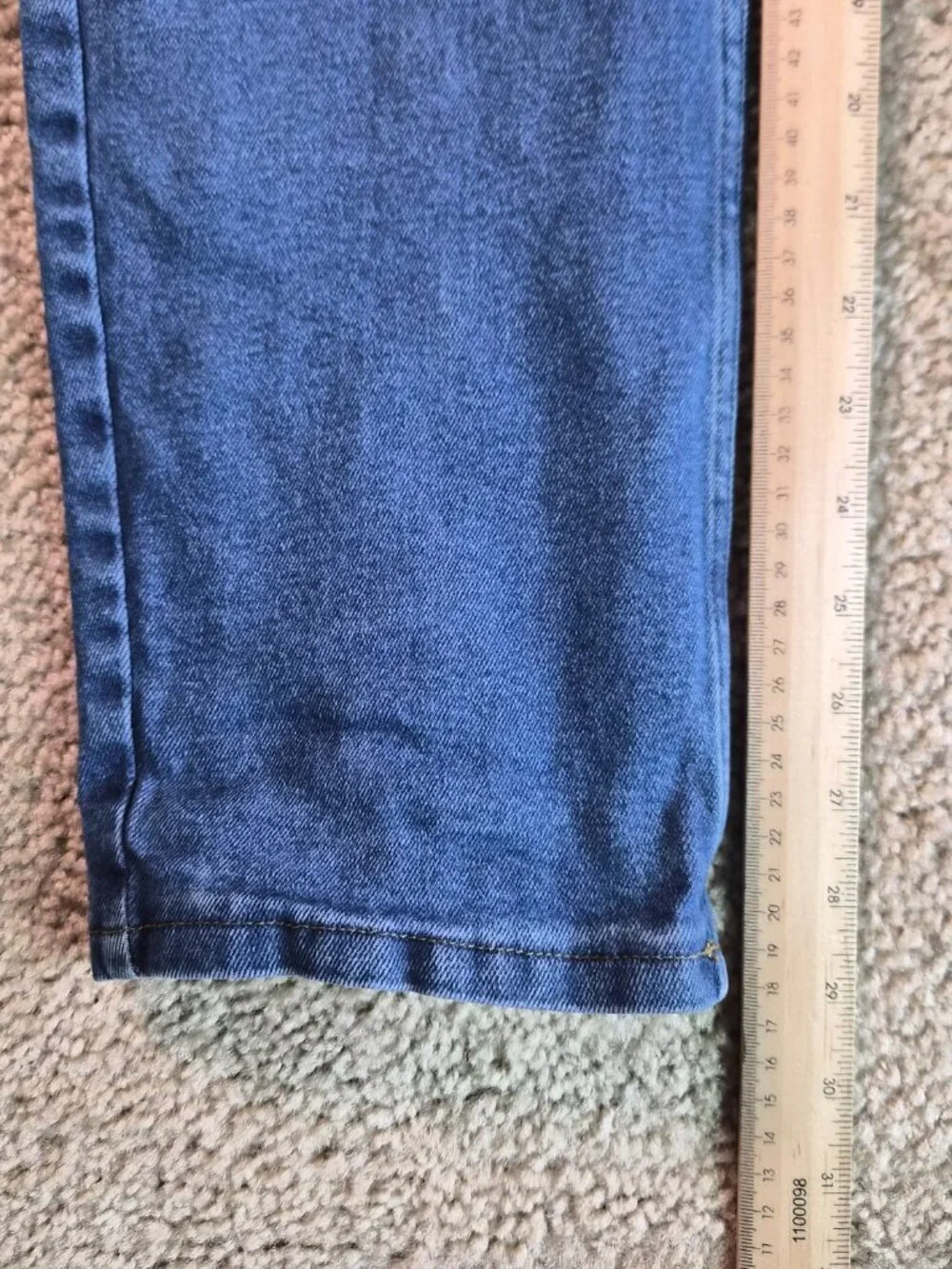 Lands End Boys XL 14H / 16H Blue Jeans Lined Pant Winter Cold Weather Fall G026